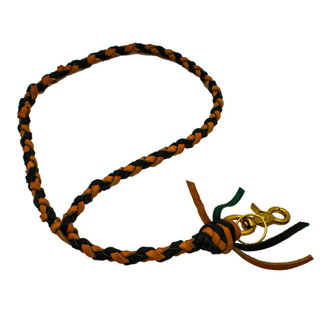 Braided Leather Lanyard